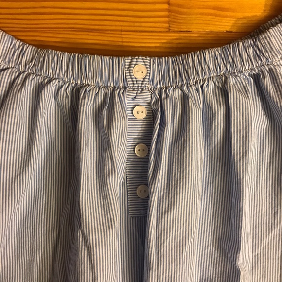 KAII Blue White Striped Off-the-Shoulder Top EUC S - Picture 4 of 12